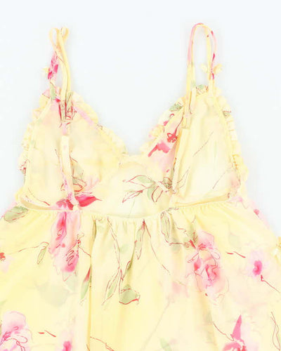 Vintage 90s La Vie En Rose Mesh Floral Cami - M