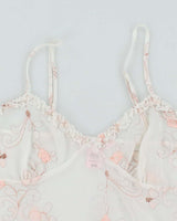 Vintage Y2k 00s La Vie En Rose Mesh Floral Cami - M