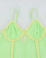 Vintage Y2k 00s La Vie En Rose Mesh Cami - M
