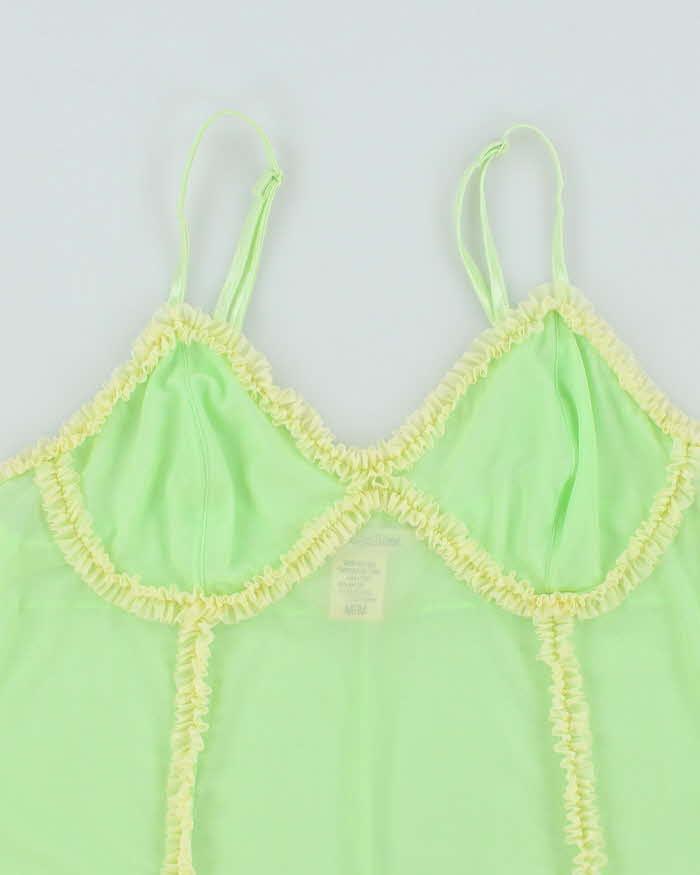 Vintage Y2k 00s La Vie En Rose Mesh Cami - M