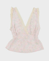 Vintage 00s Le Fou Floral Silk Top - M
