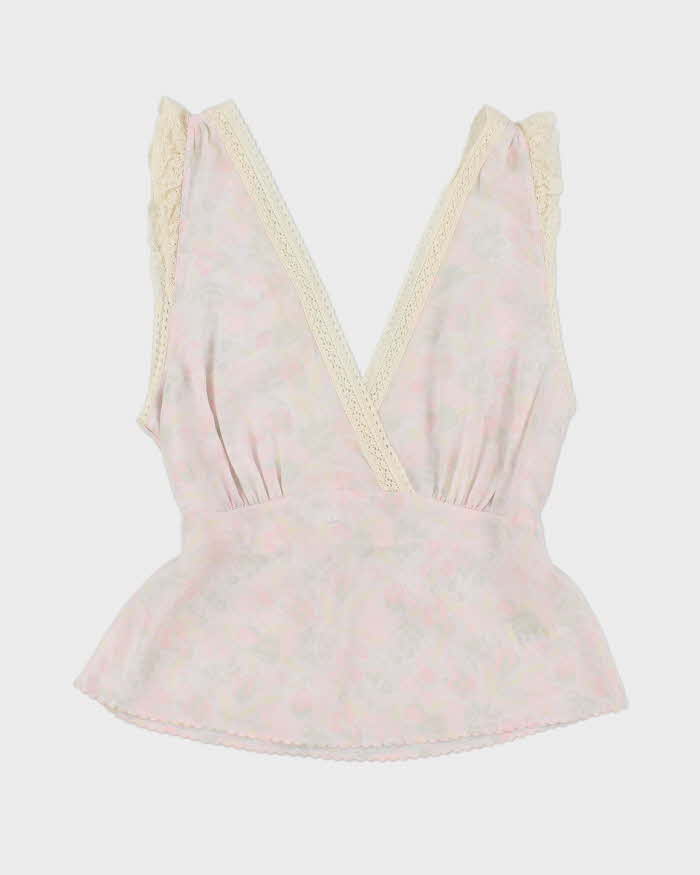 Vintage 00s Le Fou Floral Silk Top - M