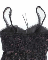 Vintage Y2k 00s Arianne Mesh &amp; Velvet Cami - S