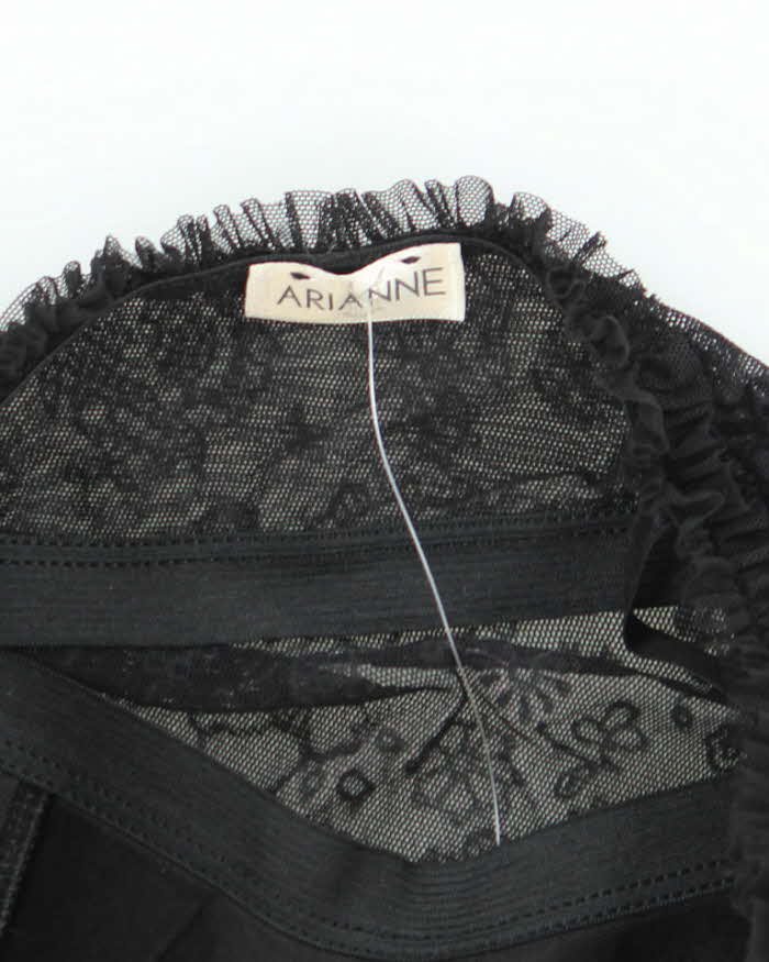 Vintage Y2k 00s Arianne Mesh &amp; Velvet Cami - S