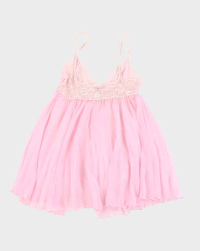 Vintage Y2k 00s La Senza Pleated Mesh Top - S