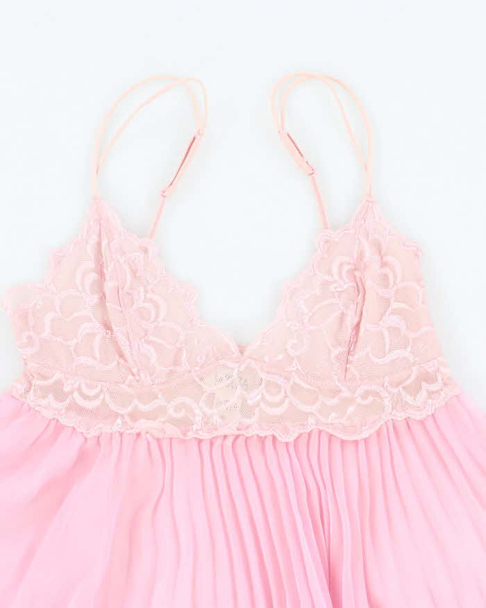 Vintage Y2k 00s La Senza Pleated Mesh Top - S