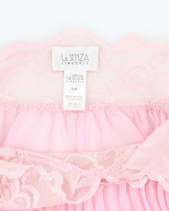 Vintage Y2k 00s La Senza Pleated Mesh Top - S