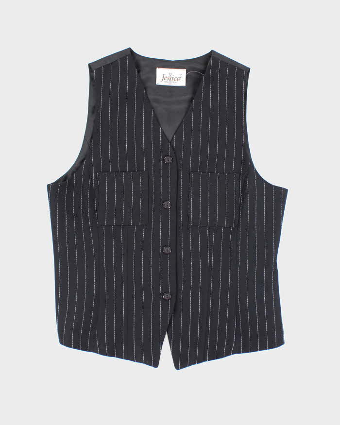 Vintage 90s Jessica Pinstripe Waistcoat - L