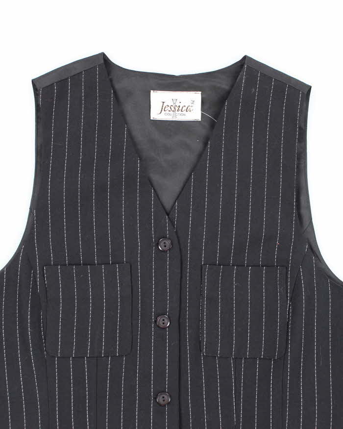 Vintage 90s Jessica Pinstripe Waistcoat - L