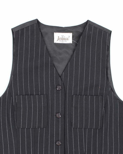 Vintage 90s Jessica Pinstripe Waistcoat - L