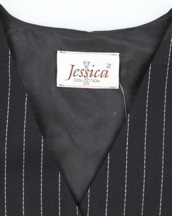 Vintage 90s Jessica Pinstripe Waistcoat - L