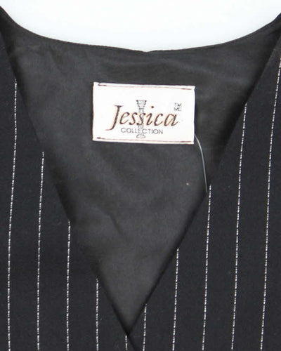 Vintage 90s Jessica Pinstripe Waistcoat - L