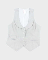 Vintage Y2k 00s Smartset Pinstripe Waistcoat - L