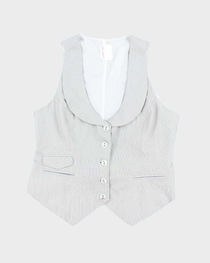 Vintage Y2k 00s Smartset Pinstripe Waistcoat - L