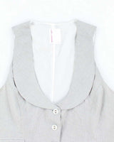 Vintage Y2k 00s Smartset Pinstripe Waistcoat - L