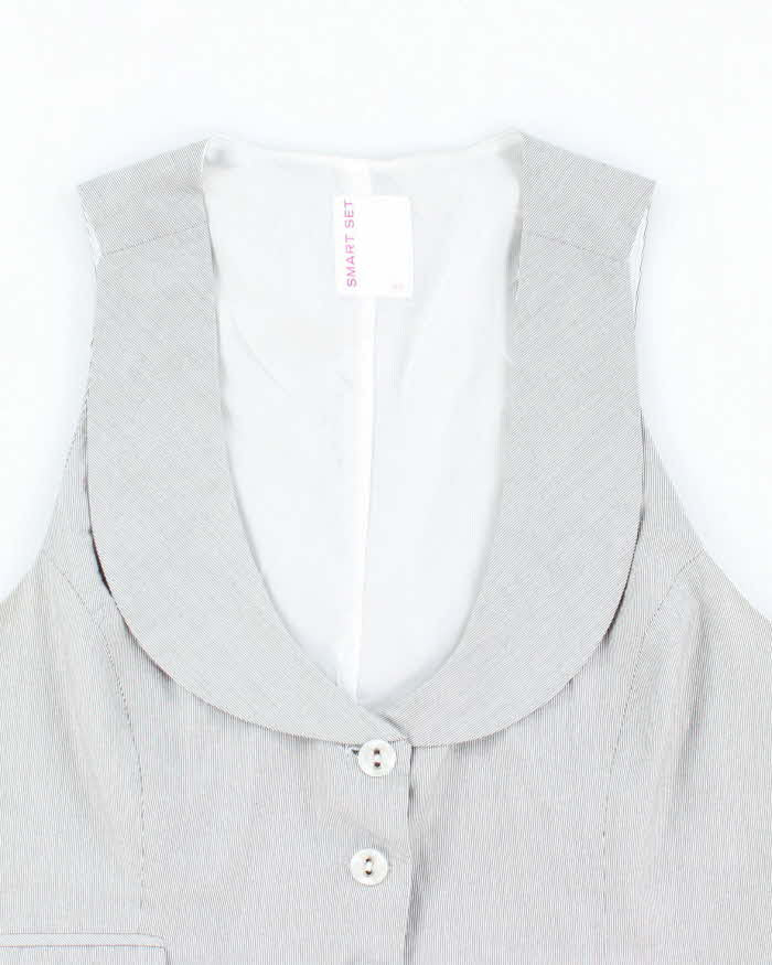 Vintage Y2k 00s Smartset Pinstripe Waistcoat - L