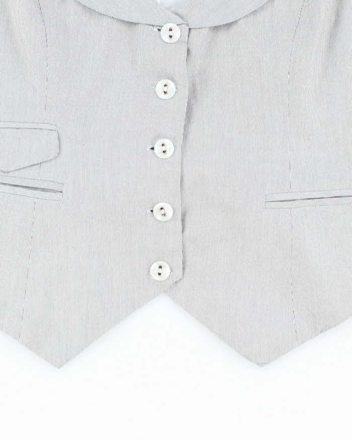Vintage Y2k 00s Smartset Pinstripe Waistcoat - L