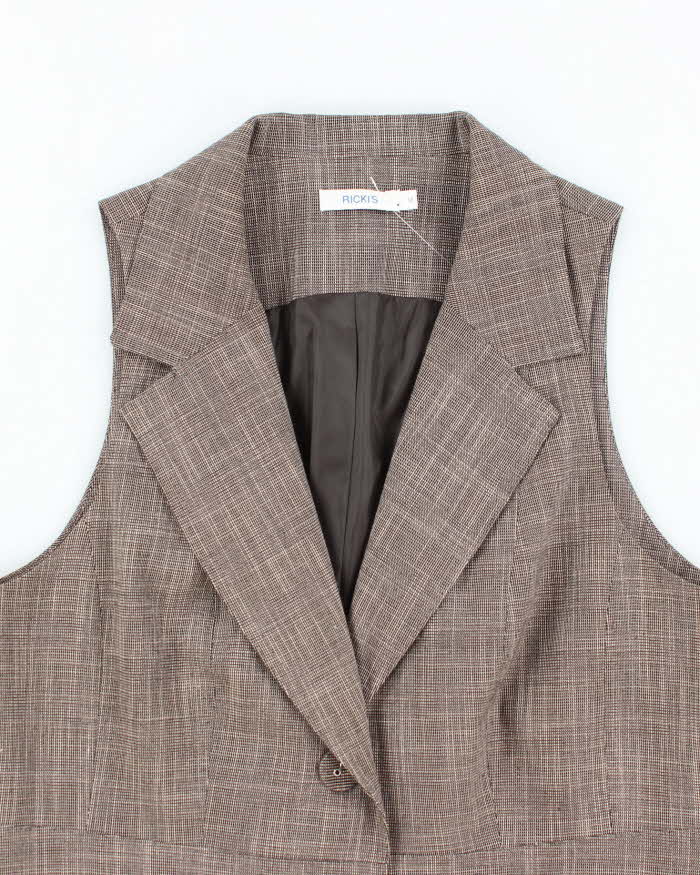 Vintage Y2k 00s Ricki's Checked Waistcoat - L