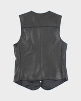 Vintage Harley Davidson Leather Waistcoat - S