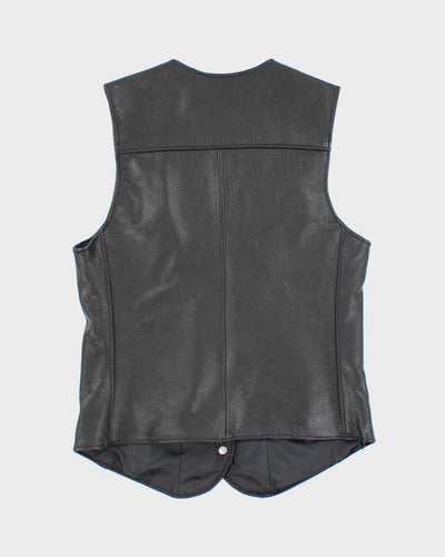 Vintage Harley Davidson Leather Waistcoat - S