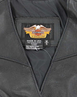 Vintage Harley Davidson Leather Waistcoat - S