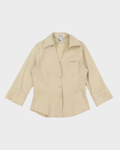 Vintage Y2k 00s Cotton Express Buckle Detail Blouse - S