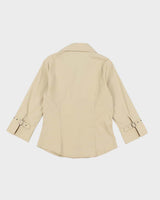 Vintage Y2k 00s Cotton Express Buckle Detail Blouse - S
