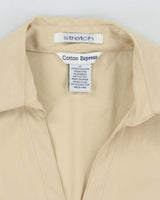 Vintage Y2k 00s Cotton Express Buckle Detail Blouse - S