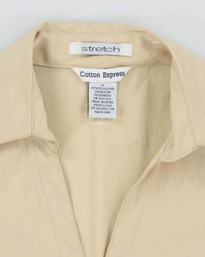 Vintage Y2k 00s Cotton Express Buckle Detail Blouse - S
