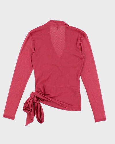 Vintage Y2k 00s Sandra Angelozzi Double Mesh Top - S