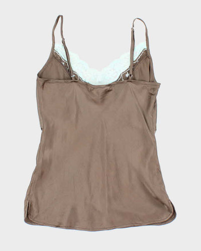 Vintage Y2k 00s  Nougat Silk Cami - S