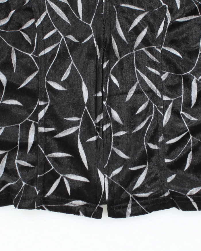 Vintage 90s Velvet Zip-Up Top - S