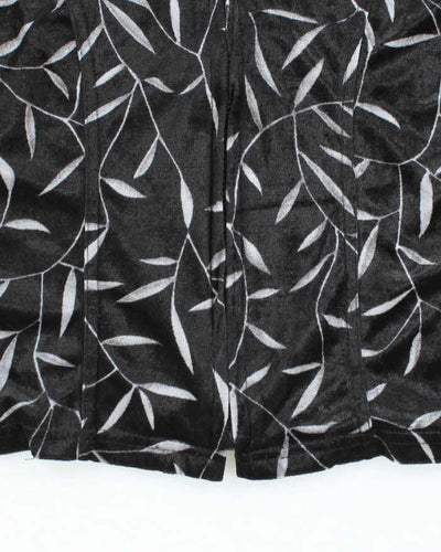 Vintage 90s Velvet Zip-Up Top - S
