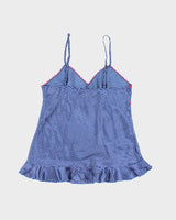 Vintage Y2k 00s La Vie En Rose Pola Dot Satin Cami - M