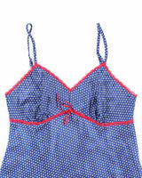 Vintage Y2k 00s La Vie En Rose Pola Dot Satin Cami - M