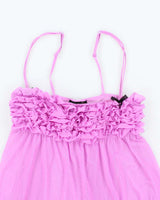 Vintage Y2k 00s La Senza Mesh Ruffle Cami - M