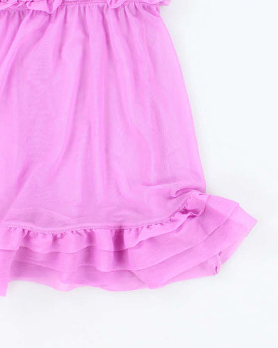 Vintage Y2k 00s La Senza Mesh Ruffle Cami - M