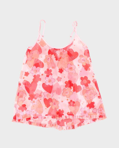 Vintage Y2k 00s La Senza Mesh Floral Cami - M