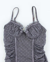 Vintage Y2k 00s La Vie En Rose Polka Dot Mesh Cami - XS
