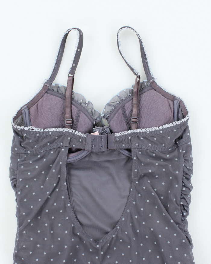 Vintage Y2k 00s La Vie En Rose Polka Dot Mesh Cami - XS