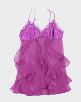 Vintage Y2k 00s La Senza Ruffle Mesh Cami - S