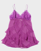 Vintage Y2k 00s La Senza Ruffle Mesh Cami - S