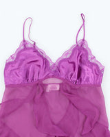 Vintage Y2k 00s La Senza Ruffle Mesh Cami - S