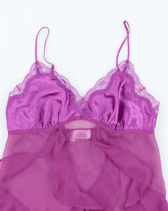 Vintage Y2k 00s La Senza Ruffle Mesh Cami - S