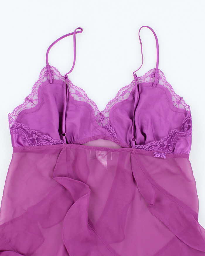 Vintage Y2k 00s La Senza Ruffle Mesh Cami - S