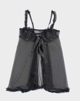 Vintage Y2k 00a La Senza Mesh Tie-Front Cami - XS