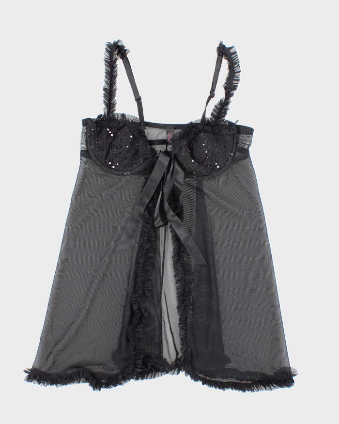 Vintage Y2k 00a La Senza Mesh Tie-Front Cami - XS