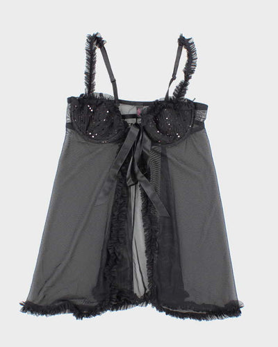 Vintage Y2k 00a La Senza Mesh Tie-Front Cami - XS