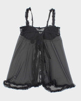 Vintage Y2k 00a La Senza Mesh Tie-Front Cami - XS
