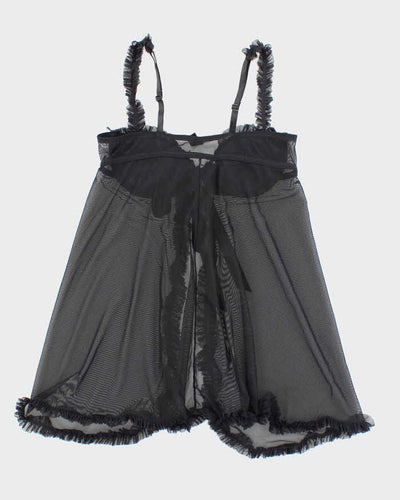 Vintage Y2k 00a La Senza Mesh Tie-Front Cami - XS